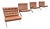 Set of 4 Vintage Knoll Barcelona Chairs by Mies Van Der Rohe Brown Leather Lounge Mid-Century For Sale