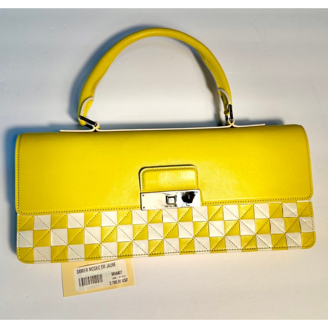 Louis Vuitton Damier Mosaic Ew Jayne Yellow Handbag M94407 For Sale In Dallas - Image 6 of 9