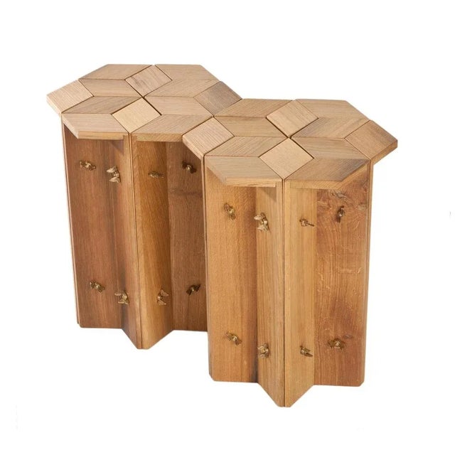 Wood Mike Reclaimed Oak Stool by Fred and Juul For Sale - Image 7 of 10