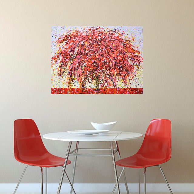 Red The Red Tree 2. Original Contemporary Painting For Sale - Image 8 of 10