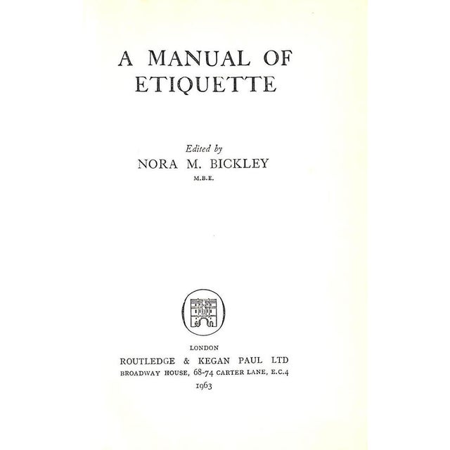 BICKLEY, Nora M. [edited by] [208] pp. Routledge & Kegan Paul Ltd 1952 7 1/2" x 5 1/8" Jacket design by Stuart Boyle