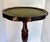 Wood Vintage English Embossed Leather Tripod Wine Drinks Table For Sale - Image 7 of 9