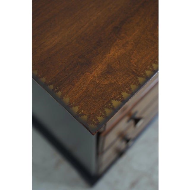 Hitchcock Maple & Ebony 9 Drawer Double Dresser For Sale - Image 11 of 18