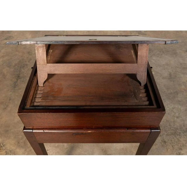 Wood 18th Century George III Mahogany Architect's Desk on Stand For Sale - Image 7 of 8