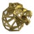 Handcrafted Gold Lion Sculpture Oak and Mirror Contemporary Art For Sale