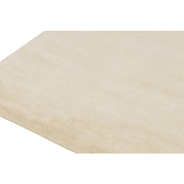 Rug & Kilim Rug & Kilim’s Contemporary Rug in Solid Beige-Brown Tones For Sale - Image 4 of 7