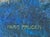 Soft blue and green naturalistic landscape painting by Houston based artist Nancy Paris Pruden. The work features a serene...