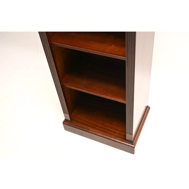 Vintage Slim Georgian Style Open Bookcase, 1950 For Sale - Image 10 of 11