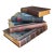 Set of 4 Antique 19c Joined Leather Bound Books W Secret Compartments For Sale