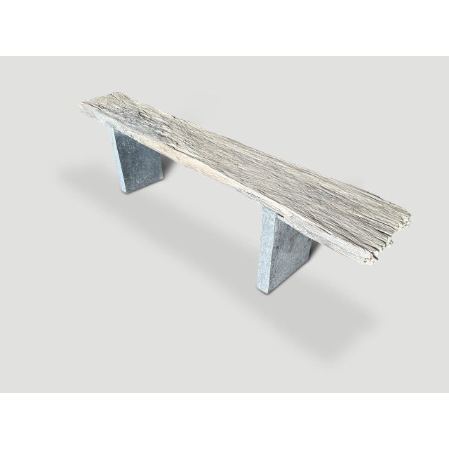Andrianna Shamaris Wood and Granite Bench For Sale - Image 18 of 18