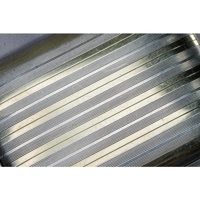 1920s Art Deco Engine Turned Antique Gorham Sterling Silver 14k Gold Matchbook Holder Case Matches Vesta Tobacciana For Sale - Image 16 of 16