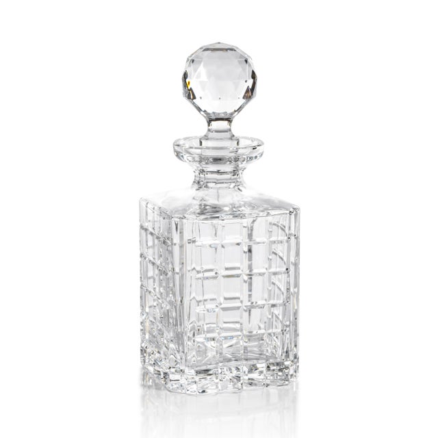 Modern Ezekiel Crystal Glass Whiskey & Brandy Decanter For Sale - Image 3 of 3