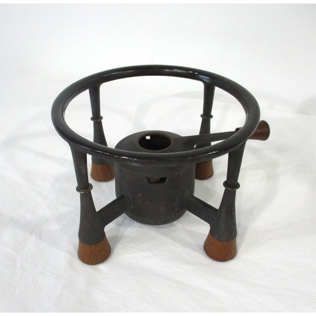 Wood Dansk Jens Quistgaard Foundue Cooking Set For Sale - Image 7 of 17