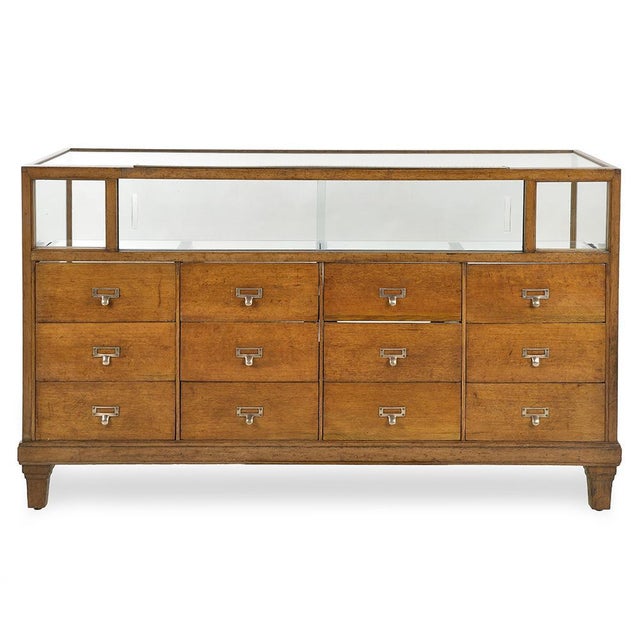 English Display Cabinet with 12 Drawers, 1920s-1940s For Sale - Image 9 of 9