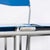 1950's pel - cox tubular metal outdoor dining chairs with blue seats. Set of six. one of the all time classic british...