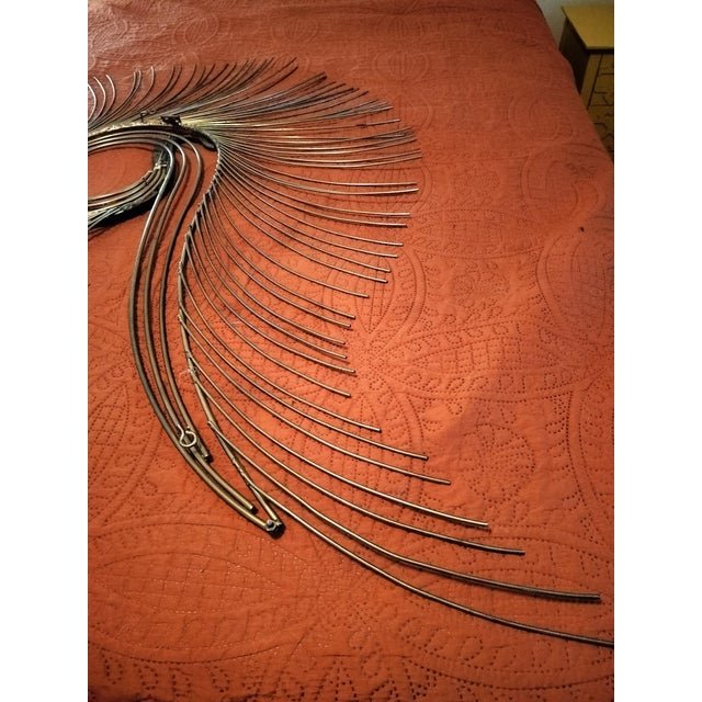 1980s Large Curtis Jere Signed and Dated Metal Swan Sculpture, 1987 For Sale - Image 5 of 9