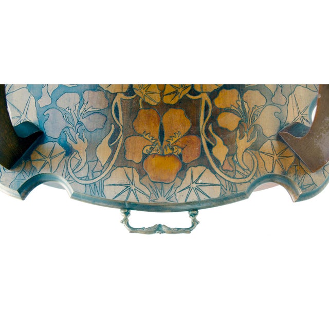 Art Nouveau Engraved Tea Table For Sale - Image 9 of 14