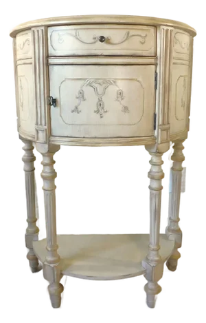 Pulaski Casa Cristina Ivory Painted Demilune Accent Table