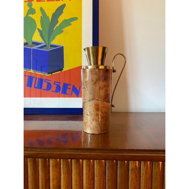 Mid-century parchment Barware thermos Aldo Tura, Macabo Italy early 1950s Parchement, brass h 27 cm diam. 15 × 10 cm...