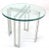 Metal Mid-Century Modern Round Chrome Base and Glass-Top Side Table For Sale - Image 7 of 10