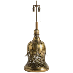 Large Brass Middle Eastern Table Lamp