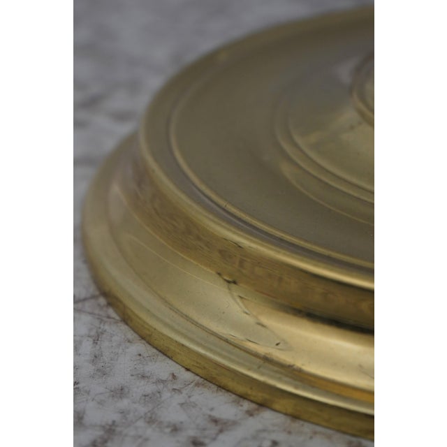 Metal Virginia Metalcrafters Brass Candlestick Floor Lamp For Sale - Image 7 of 11