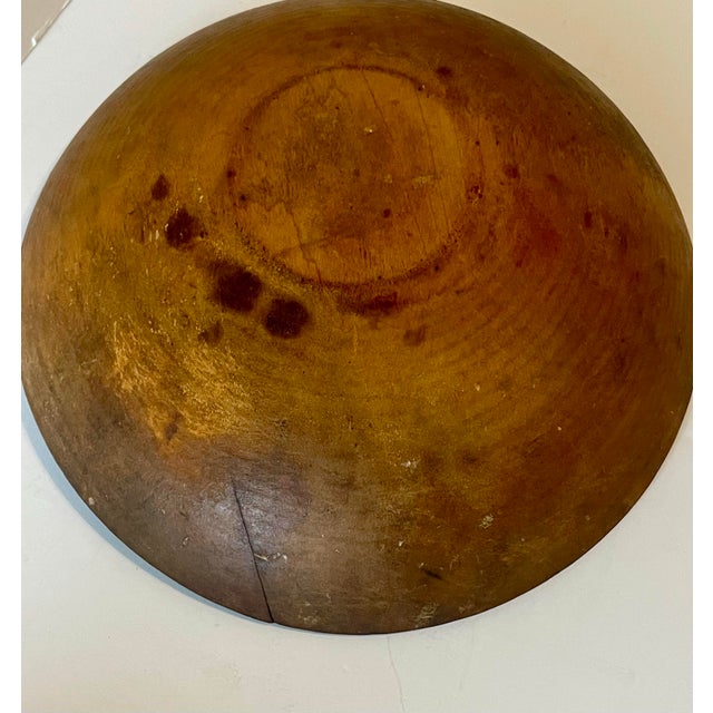 Brick Red Wooden 1800’s Farmhouse Bowls, a Pair For Sale - Image 8 of 12