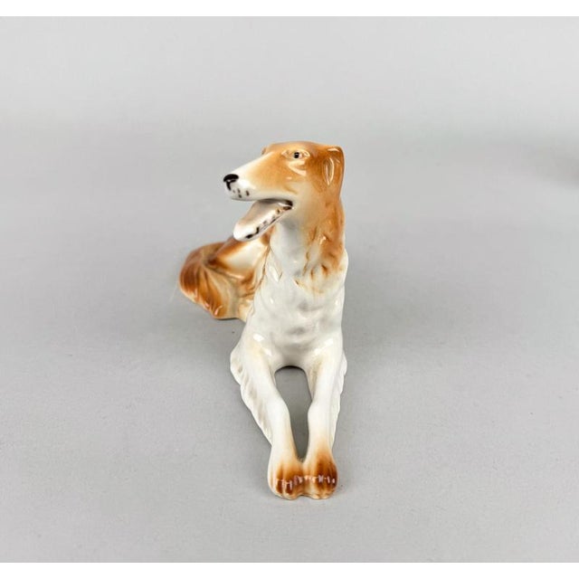 Collie Figurine in Porcelain from Royal Dux, 1970s For Sale - Image 6 of 8