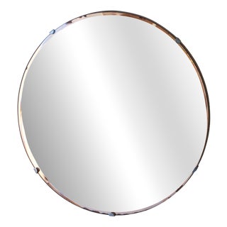 Vintage Witchs Mirror with Salmon-Colored Sheen, 1950s For Sale