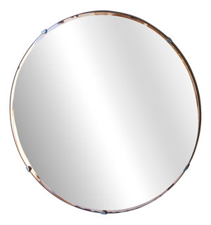 Vintage Witchs Mirror with Salmon-Colored Sheen, 1950s