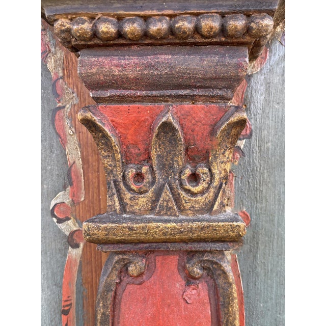 Folk Art Painted Wardrobe in Fir, 1808 For Sale - Image 11 of 18