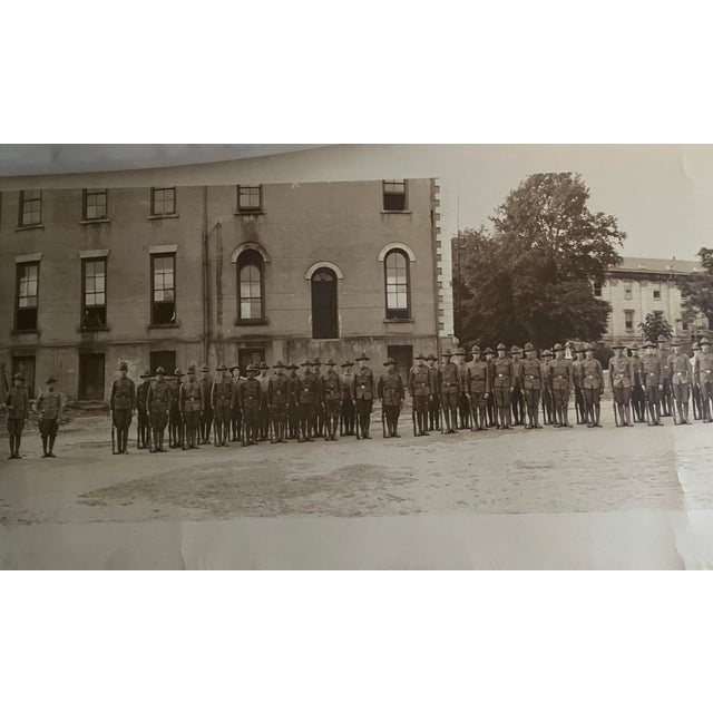 Antique Early 20th Century Sepia Panoramic Photograph Military Battalion Wwi? For Sale - Image 12 of 12