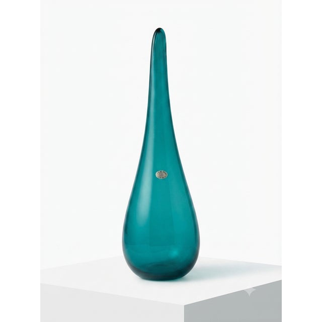 Mid-Century Modern Glass Candle Holder For Sale - Image 4 of 4