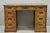 Vintage Hollywood Regency Faux Bamboo Campaign Style Kneehole Desk by Sligh. Item features 7 dovetailed drawers, inset...