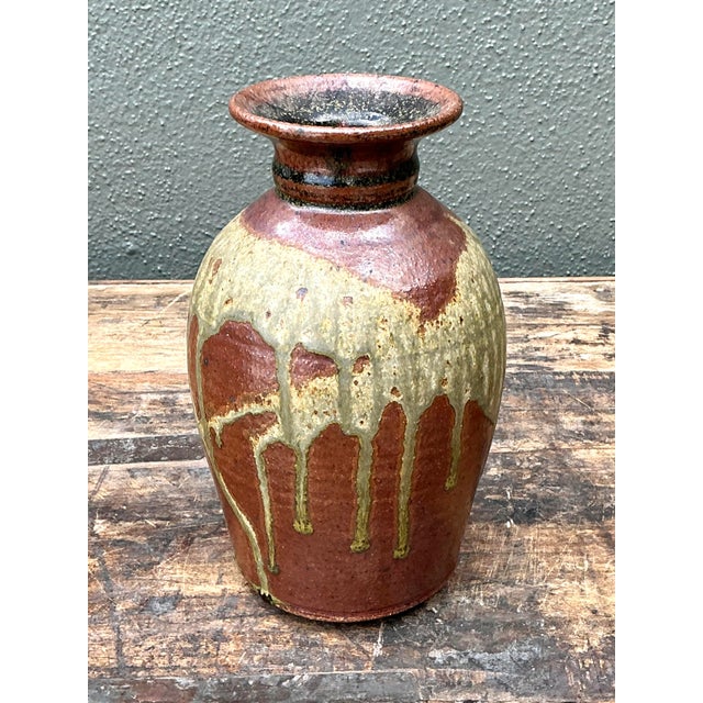 Vintage Original Studio Pottery Vase For Sale - Image 4 of 12