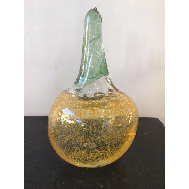1980s 1980s Hand Blown Glass Pumpkin by Stuart Braunstein For Sale - Image 5 of 10