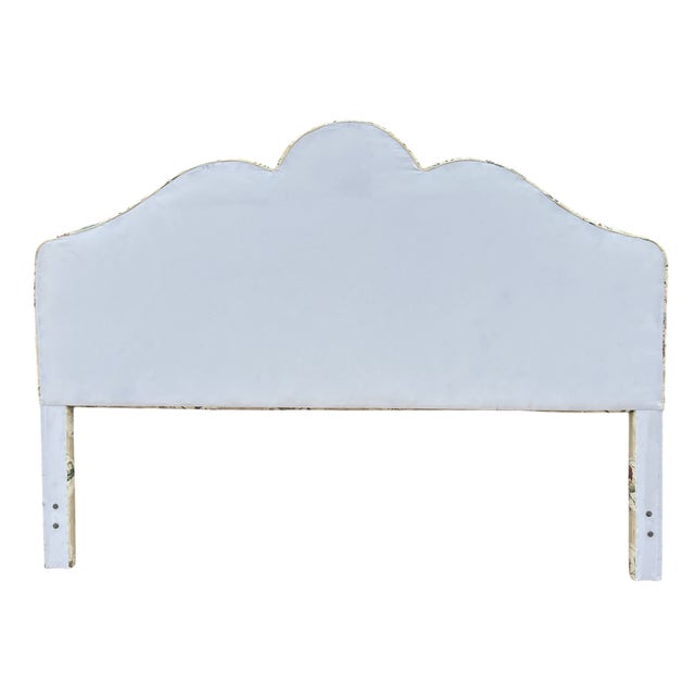 Textile Upholstered King Headboard in Ditchley by Colefax and Fowler 1990s Discontinued For Sale - Image 7 of 7