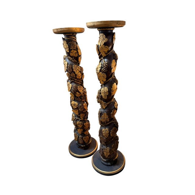 Spanish Pair of 17th Century “Barley Twist” Spanish Columns For Sale - Image 3 of 8