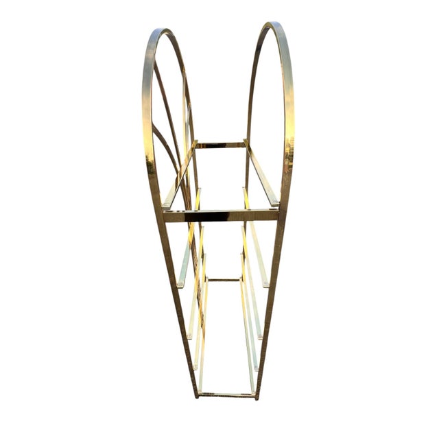 Late 20th Century Brass Etagere Shelf Postmodern For Sale - Image 5 of 8