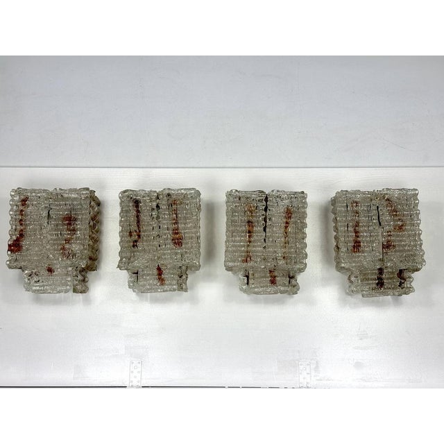 Large Wall Lamps in Murano Glass by Poliarte, 1970s, Set of 4 For Sale - Image 15 of 18