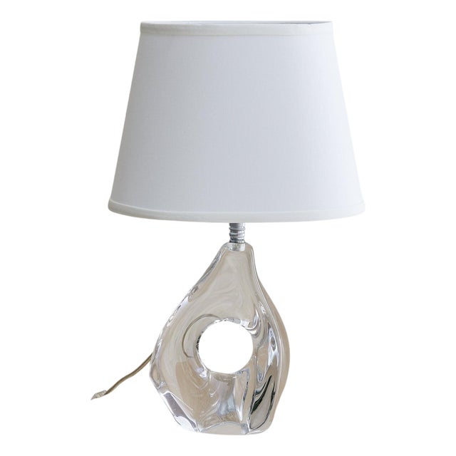1960s Daum French Crystal Table Lamp For Sale