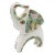 Vintage Boho Ceramic Mosaic Elephant Trunk Up Planter For Sale