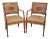 Pair of Early 20th Century Hand Painted Regency Sheraton Revival Spider Cane Armchairs For Sale