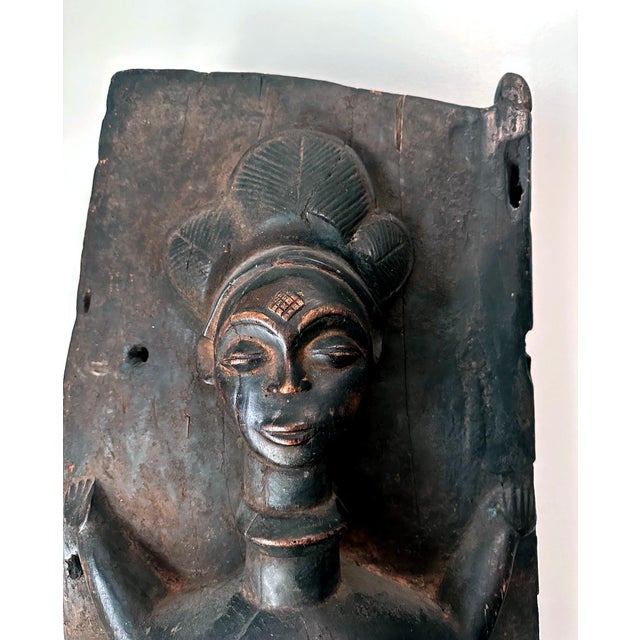 Tribal Gabon Punu Granary Door Panel on Custom Stand with Provenance For Sale - Image 3 of 18