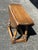 Wood Mid 20th Century Side Oak Table With Drop Leafs For Sale - Image 7 of 11