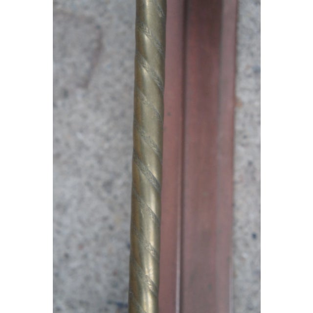 Mid 20th Century Decorative Crafts Inc Victorian Revival Brass Fireplace Fender Hearth Rope Twist For Sale - Image 10 of 10