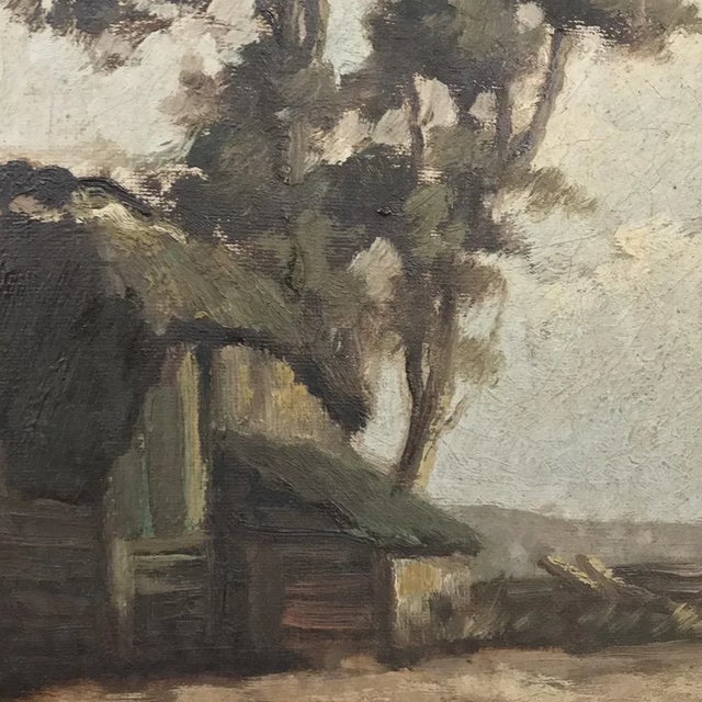 Wood Antique Framed Oil Painting on Canvas by De Kok For Sale - Image 7 of 12