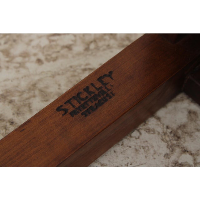 Stickley Cherry Kneehole Desk Vanity & Bench For Sale - Image 18 of 18
