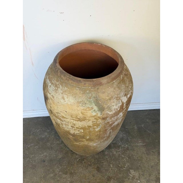 Antique Monumental Olive Jar, Terracotta With Weathered Patina For Sale - Image 14 of 14