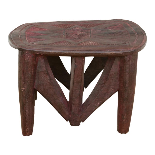 Large Carved African Zuma Table For Sale
